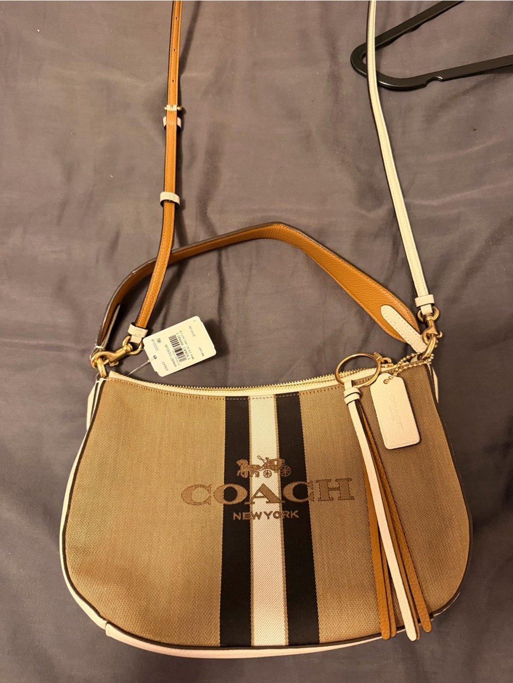 NWT coach fabric/leather crossbody and shoulder bag